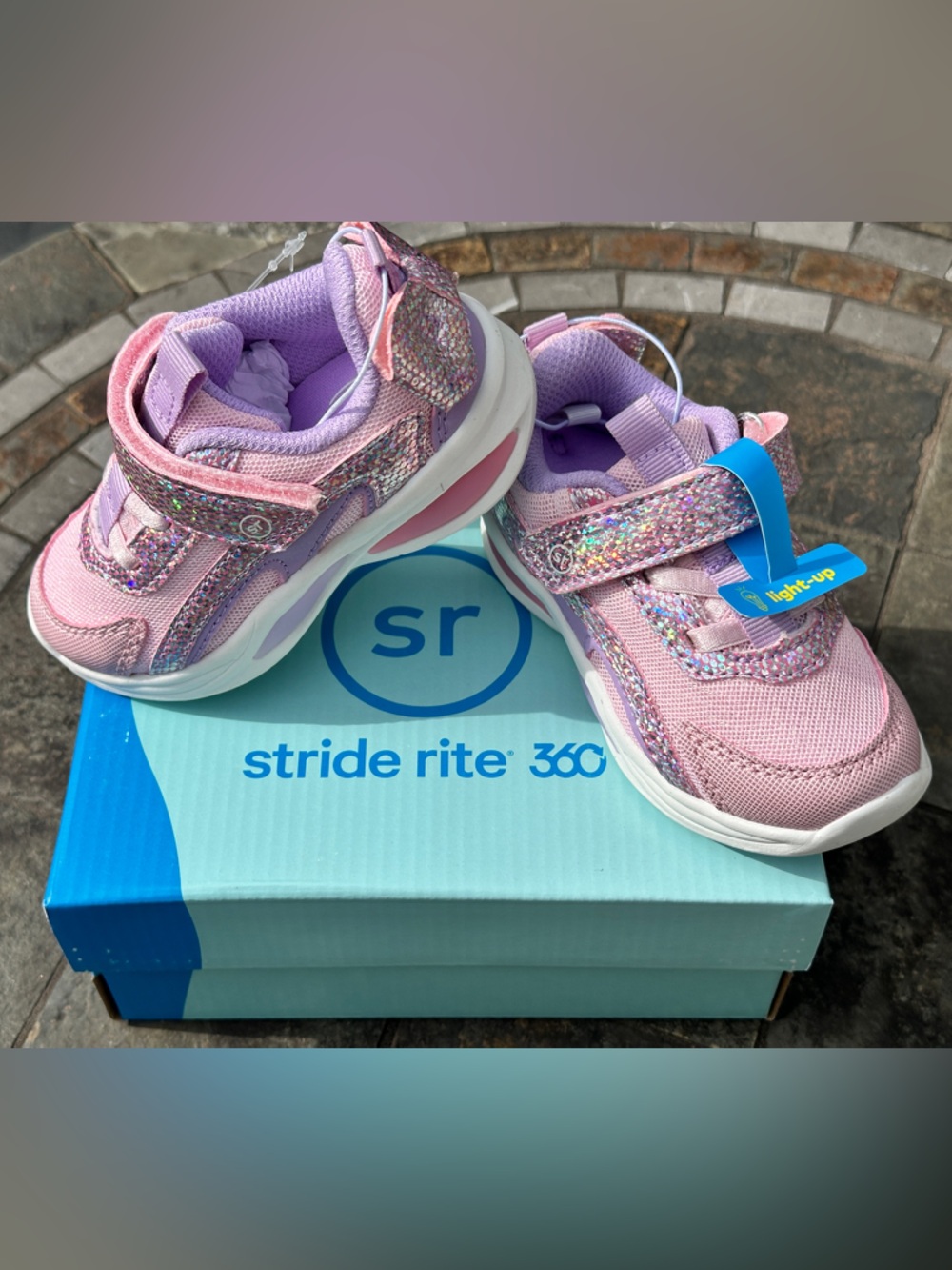Stride Rite Little Kids Light Up Sneakers (Pink / Purple) - Toddler Youth 6K NEW
